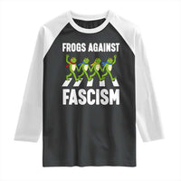Walking Frog Against Fascism Raglan Shirt Frogs Band Resistance Protest - Wonder Print Shop
