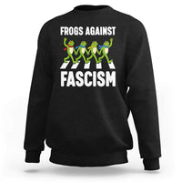 Walking Frog Against Fascism Sweatshirt Frogs Band Resistance Protest - Wonder Print Shop