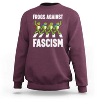 Walking Frog Against Fascism Sweatshirt Frogs Band Resistance Protest - Wonder Print Shop