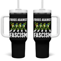 Walking Frog Against Fascism Tumbler With Handle Frogs Band Resistance Protest - Wonder Print Shop