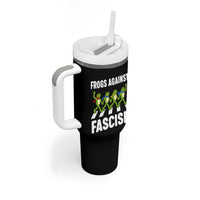 Walking Frog Against Fascism Tumbler With Handle Frogs Band Resistance Protest - Wonder Print Shop