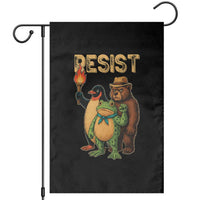 Resist Social Club 2025 Garden Flag Bear Penguin Frog Protest Unity for Social Justice - Wonder Print Shop