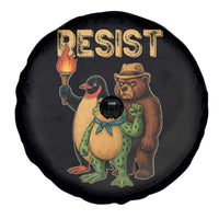 Resist Social Club 2025 Spare Tire Cover Bear Penguin Frog Protest Unity for Social Justice - Wonder Print Shop