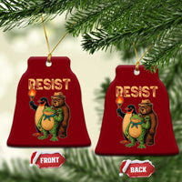Resist Social Club 2025 Ceramic Ornament Bear Penguin Frog Protest Unity for Social Justice - Wonder Print Shop