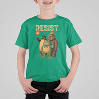 Resist Social Club 2025 T Shirt For Kid Bear Penguin Frog Protest Unity for Social Justice - Wonder Print Shop