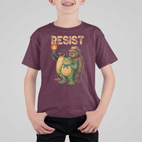 Resist Social Club 2025 T Shirt For Kid Bear Penguin Frog Protest Unity for Social Justice - Wonder Print Shop
