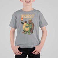 Resist Social Club 2025 T Shirt For Kid Bear Penguin Frog Protest Unity for Social Justice - Wonder Print Shop