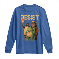 Resist Social Club 2025 Long Sleeve Shirt Bear Penguin Frog Protest Unity for Social Justice - Wonder Print Shop