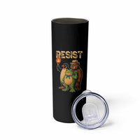 Resist Social Club 2025 Skinny Tumbler Bear Penguin Frog Protest Unity for Social Justice - Wonder Print Shop