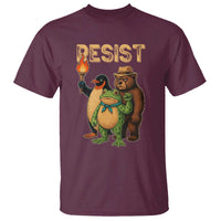 Resist Social Club 2025 T Shirt Bear Penguin Frog Protest Unity for Social Justice - Wonder Print Shop