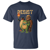 Resist Social Club 2025 T Shirt Bear Penguin Frog Protest Unity for Social Justice - Wonder Print Shop