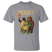 Resist Social Club 2025 T Shirt Bear Penguin Frog Protest Unity for Social Justice - Wonder Print Shop