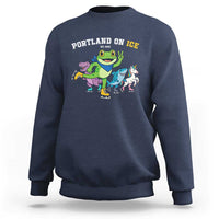 Portland On Ice 2025 Sweatshirt Resist Frog and Inflatable Animals Protest Sarcastic Politics - Wonder Print Shop