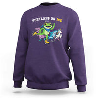 Portland On Ice 2025 Sweatshirt Resist Frog and Inflatable Animals Protest Sarcastic Politics - Wonder Print Shop