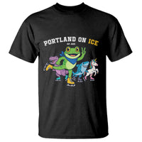 Portland On Ice 2025 T Shirt Resist Frog and Inflatable Animals Protest Sarcastic Politics - Wonder Print Shop