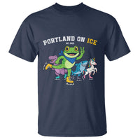 Portland On Ice 2025 T Shirt Resist Frog and Inflatable Animals Protest Sarcastic Politics - Wonder Print Shop