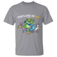 Portland On Ice 2025 T Shirt Resist Frog and Inflatable Animals Protest Sarcastic Politics - Wonder Print Shop