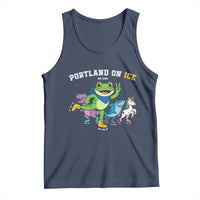 Portland On Ice 2025 Tank Top Resist Frog and Inflatable Animals Protest Sarcastic Politics - Wonder Print Shop