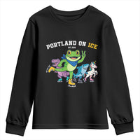 Portland On Ice 2025 Youth Sweatshirt Resist Frog and Inflatable Animals Protest Sarcastic Politics - Wonder Print Shop