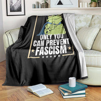 Only You Can Prevent Fascism Patriotic Frog Throw Blanket Resist Protest Poster - Wonder Print Shop