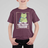Only You Can Prevent Fascism Patriotic Frog T Shirt For Kid Resist Protest Poster - Wonder Print Shop