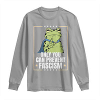 Only You Can Prevent Fascism Patriotic Frog Long Sleeve Shirt Resist Protest Poster - Wonder Print Shop