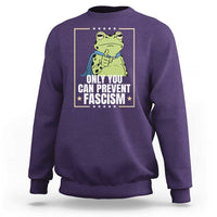 Only You Can Prevent Fascism Patriotic Frog Sweatshirt Resist Protest Poster - Wonder Print Shop