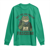 Only You Can Prevent Fascism Portland Frog Long Sleeve Shirt Resist Protest Forest Ranger - Wonder Print Shop