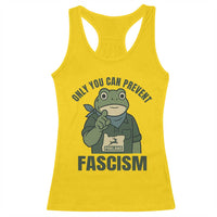 Only You Can Prevent Fascism Portland Frog Racerback Tank Top Resist Protest Forest Ranger - Wonder Print Shop