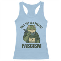 Only You Can Prevent Fascism Portland Frog Racerback Tank Top Resist Protest Forest Ranger - Wonder Print Shop