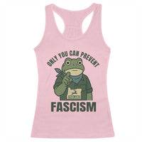 Only You Can Prevent Fascism Portland Frog Racerback Tank Top Resist Protest Forest Ranger - Wonder Print Shop