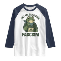 Only You Can Prevent Fascism Portland Frog Raglan Shirt Resist Protest Forest Ranger - Wonder Print Shop
