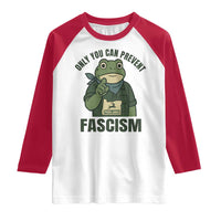 Only You Can Prevent Fascism Portland Frog Raglan Shirt Resist Protest Forest Ranger - Wonder Print Shop