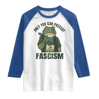 Only You Can Prevent Fascism Portland Frog Raglan Shirt Resist Protest Forest Ranger - Wonder Print Shop