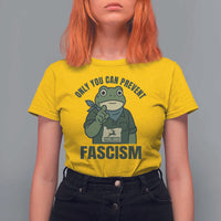 Only You Can Prevent Fascism Portland Frog T Shirt For Women Resist Protest Forest Ranger - Wonder Print Shop