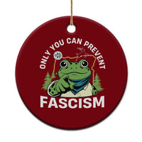 Only You Can Prevent Fascism Portland Frog Ceramic Ornament Resist Protest Scenic Edition - Wonder Print Shop