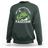 Only You Can Prevent Fascism Portland Frog Sweatshirt Resist Protest Scenic Edition - Wonder Print Shop