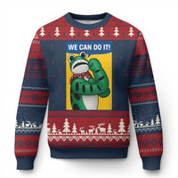 We Can Do It Rosie Frog Ugly Christmas Sweater Resist Protest Parody Feminist Retro Poster - Wonder Print Shop