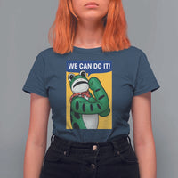 We Can Do It Rosie Frog T Shirt For Women Resist Protest Parody Feminist Retro Poster - Wonder Print Shop