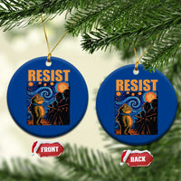 Starry Night Resist Frog Ceramic Ornament Resistance Protest Surreal Art Graphic - Wonder Print Shop