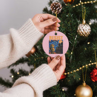 Starry Night Resist Frog Ceramic Ornament Resistance Protest Surreal Art Graphic - Wonder Print Shop