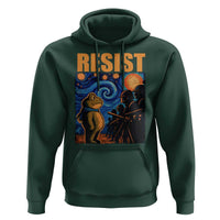 Starry Night Resist Frog Hoodie Resistance Protest Surreal Art Graphic - Wonder Print Shop