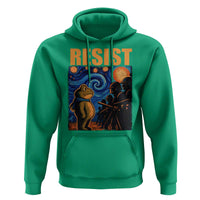 Starry Night Resist Frog Hoodie Resistance Protest Surreal Art Graphic - Wonder Print Shop