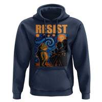 Starry Night Resist Frog Hoodie Resistance Protest Surreal Art Graphic - Wonder Print Shop