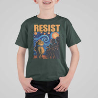 Starry Night Resist Frog T Shirt For Kid Resistance Protest Surreal Art Graphic - Wonder Print Shop