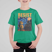 Starry Night Resist Frog T Shirt For Kid Resistance Protest Surreal Art Graphic - Wonder Print Shop