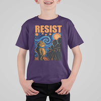 Starry Night Resist Frog T Shirt For Kid Resistance Protest Surreal Art Graphic - Wonder Print Shop