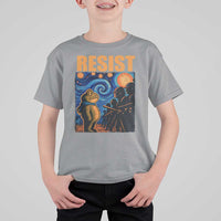 Starry Night Resist Frog T Shirt For Kid Resistance Protest Surreal Art Graphic - Wonder Print Shop
