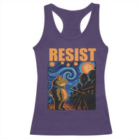 Starry Night Resist Frog Racerback Tank Top Resistance Protest Surreal Art Graphic - Wonder Print Shop