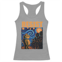 Starry Night Resist Frog Racerback Tank Top Resistance Protest Surreal Art Graphic - Wonder Print Shop
